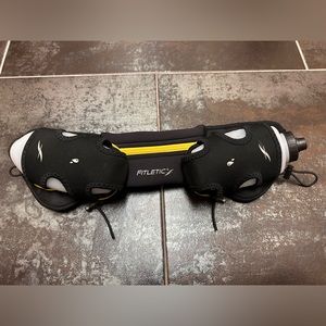 Fitletic Quench Adjustable Hydration Belt Black Yellow  Large/X-Large 35”-42”